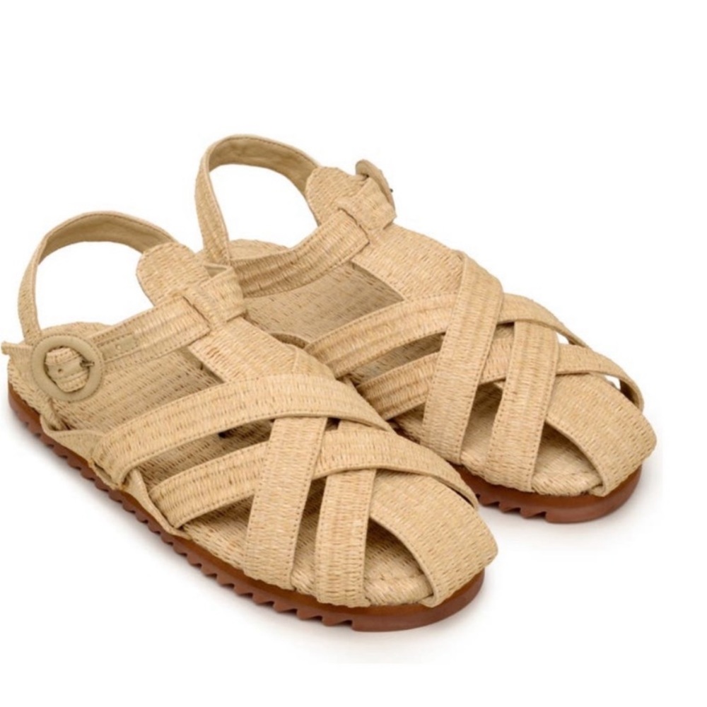 Farm Rio NWB Raffia Zigzag Sandal - Picture 2 of 6